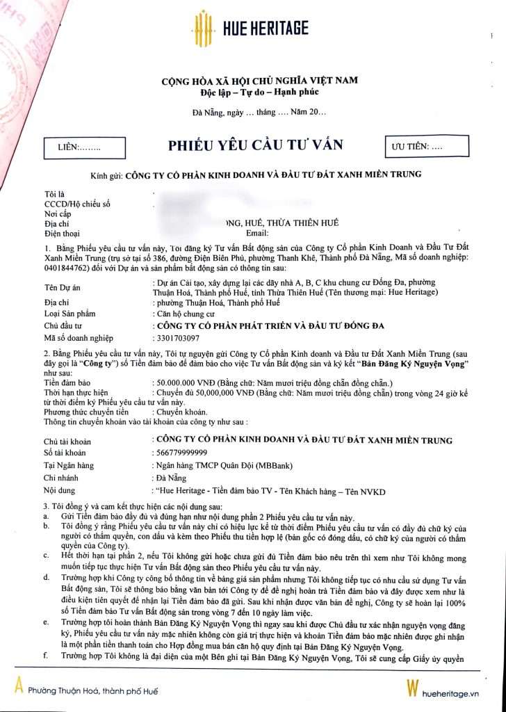 Hue Heritage: Dấu hiệu huy động vốn trái phép qua hình thức “đặt chỗ tư vấn” 2 z7164660887908 3c7edf0abc9d56ced1cc630b52500e79